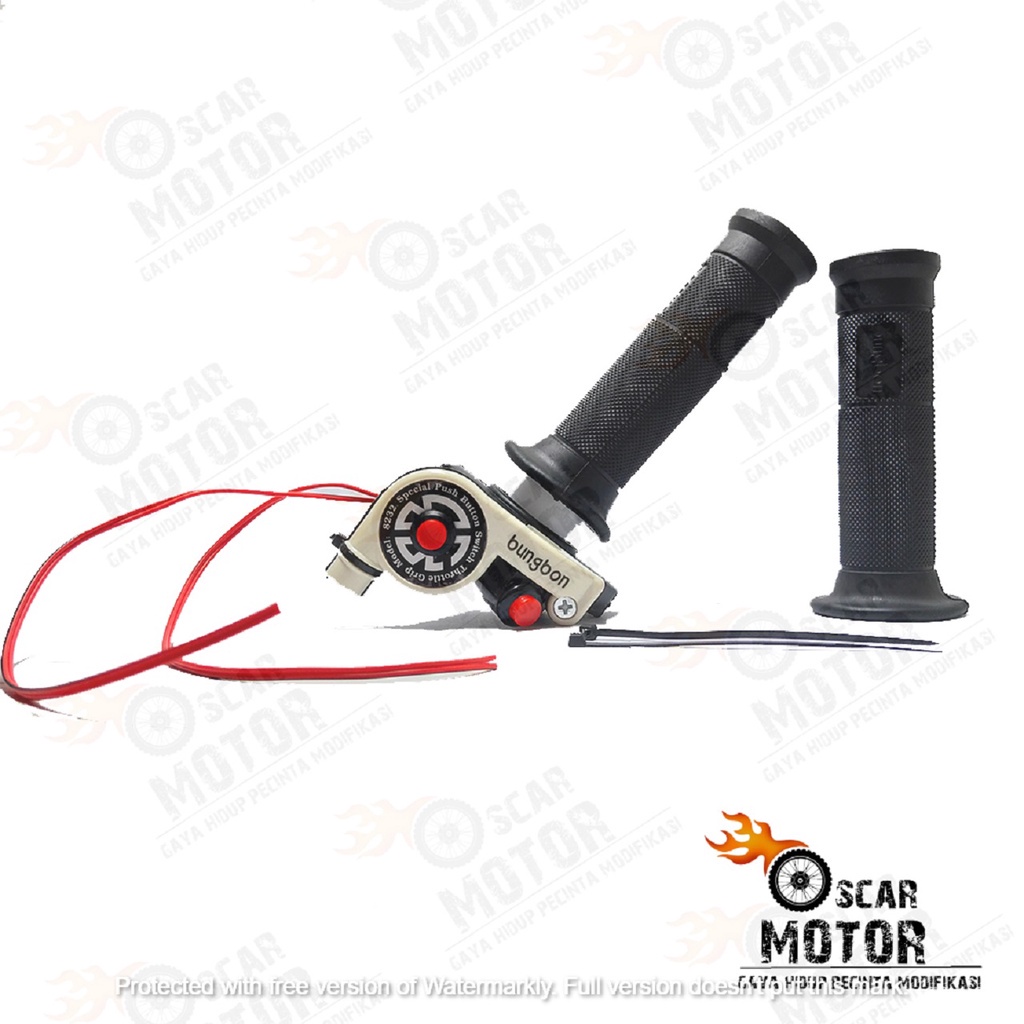 Gas Spontan Bungbon Set Warna 1 Kabel Plus 2 Tombol Starter Dan Engine - Handgrip Universal motor