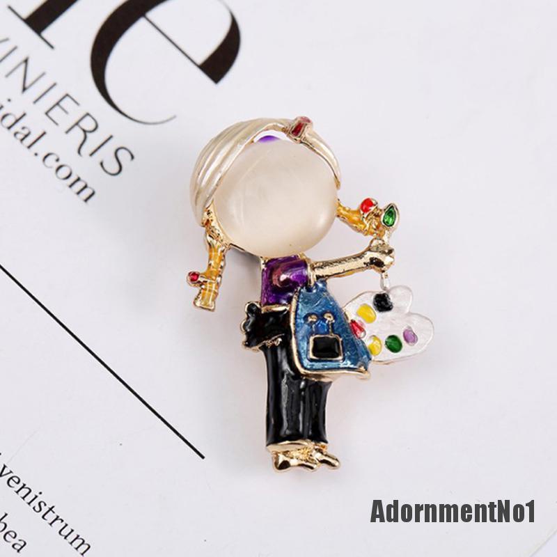 (Adornmentno1) Bros Pin Enamel Desain Gadis Untuk Wanita