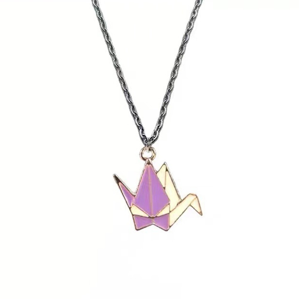 【COD Tangding】Creative Cartoon Necklace Thousand Paper Crane Pendant Necklace Fashion Couple Girlfriend Chain Choker