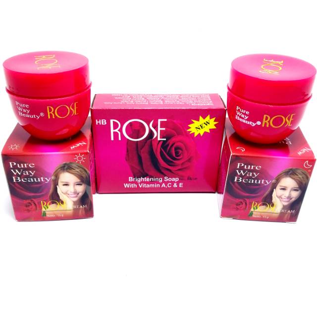 PAKET CREAM ROSE ORI PURE WAY BEAUTY BPOM 3IN1