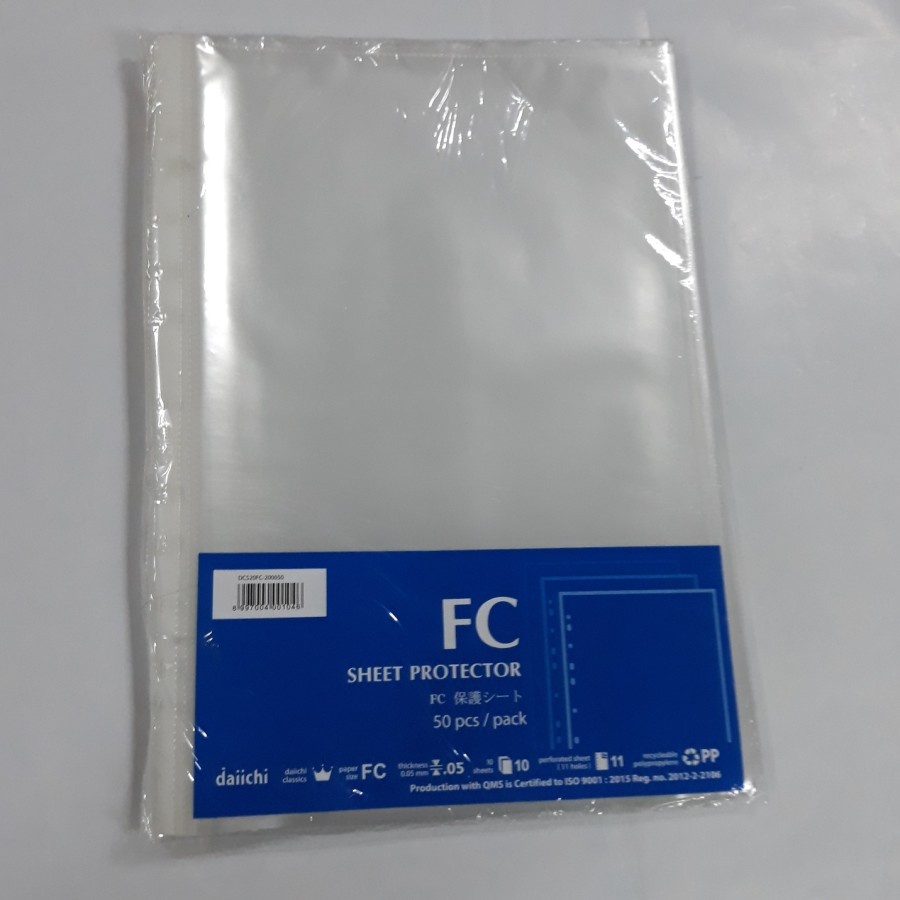 PP Pocket folio Daiichi isi 50 lbr/ sheet protector folio Daiichi