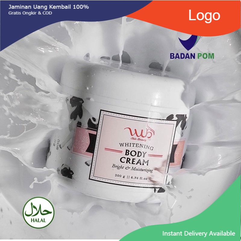 Wub Wubskin Body Cream Bleaching 200gr