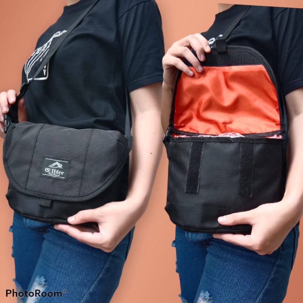 Selempang Tas Sling Bag Bahan Kanvas Pria Wanita Tas Selempang