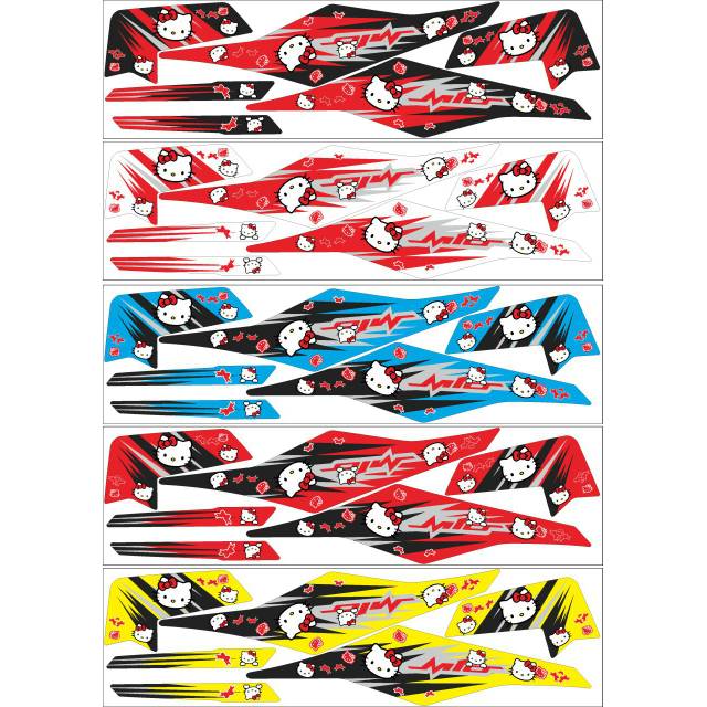 STRIPING STICKER MIO M3 HELLO KITTY