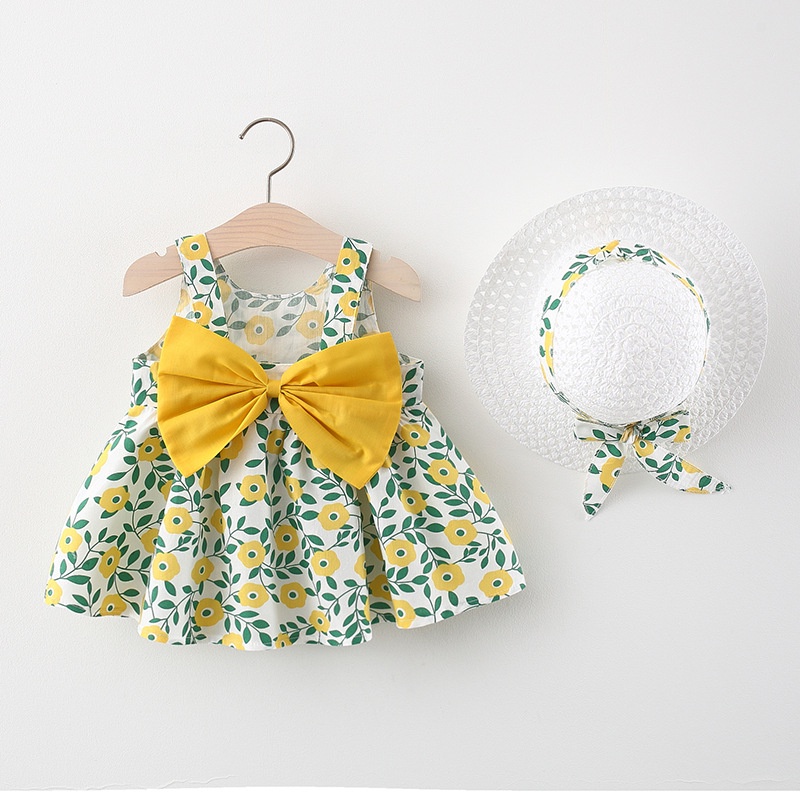 [eleypan.kids] Dress Anak BONUS TOPI IMPORT Quality Dress Summer Anak Terusan Tanpa Lengan Impor Dress Pantai