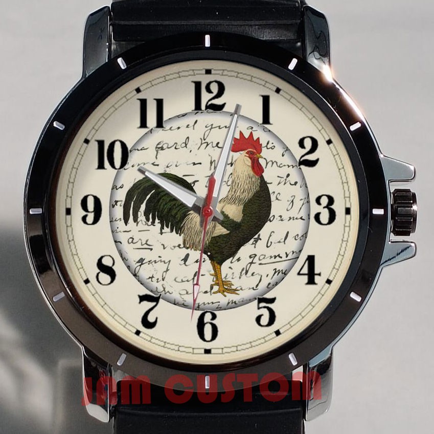 Jam Tangan Custom Gambar Ayam Jago 001