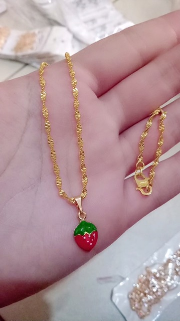 Kalung set anak strawberry xuping