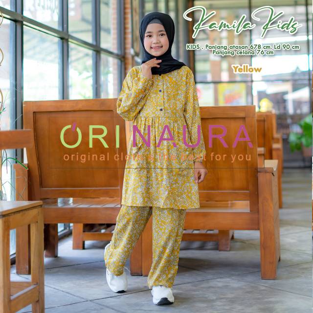 KAMILA KIDS SETELAN ANAK TUNIK DAN PANT BY ORI NAURA