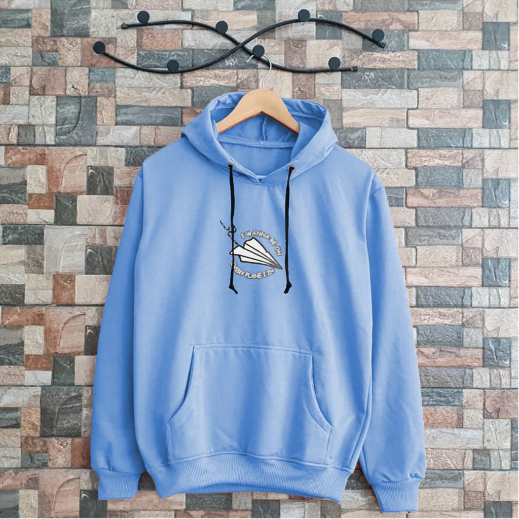 PLANE HOODIE - Sweater Hoodie Jumper Plane Pria - Bahan Fleece