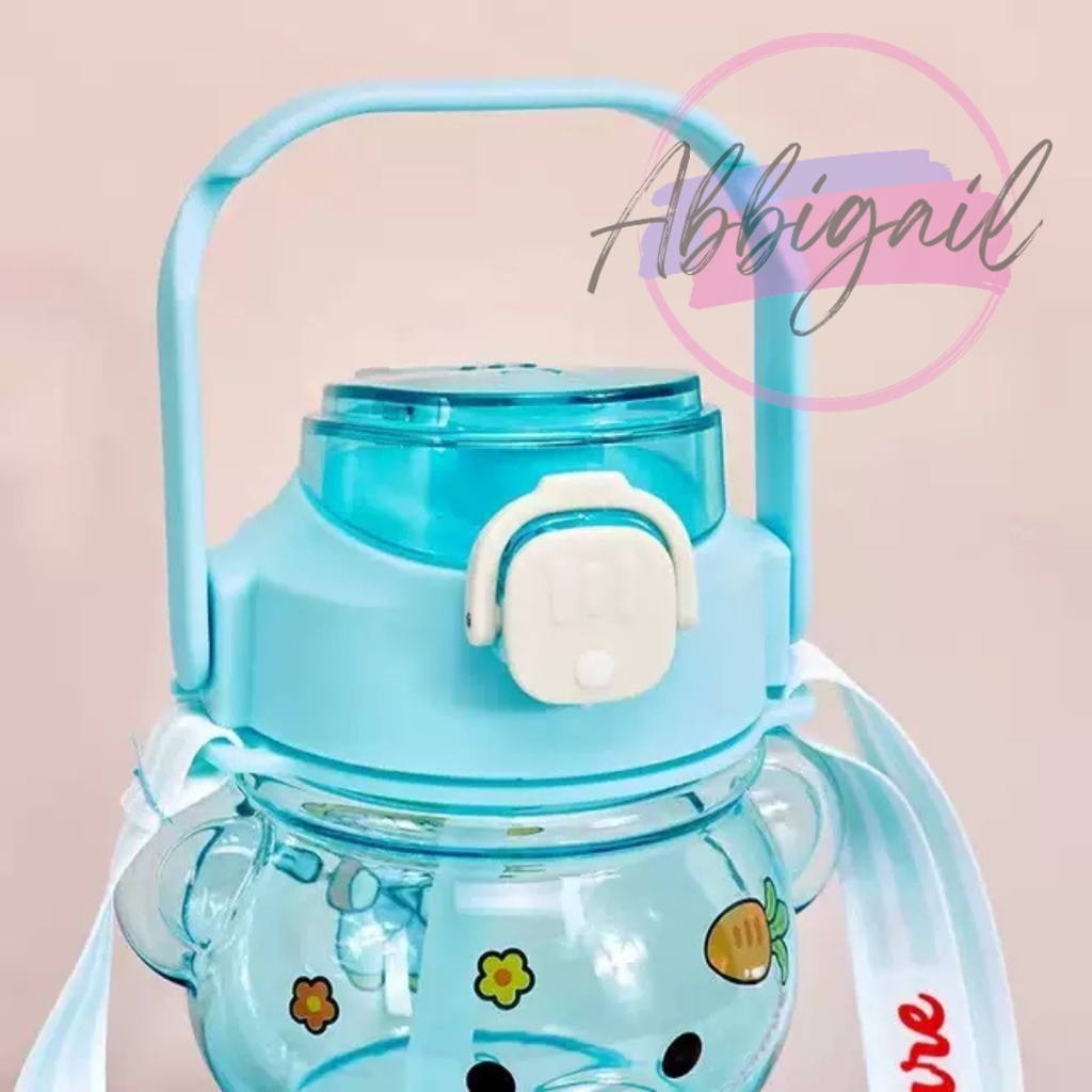 𝘈𝘉𝘎✰ Botol Minum Anak / Botol Minum Bayi Motif Beruang / Botol Gemoy 1,4 Liter Transparant BPA FREE Anti Tumpah 1219