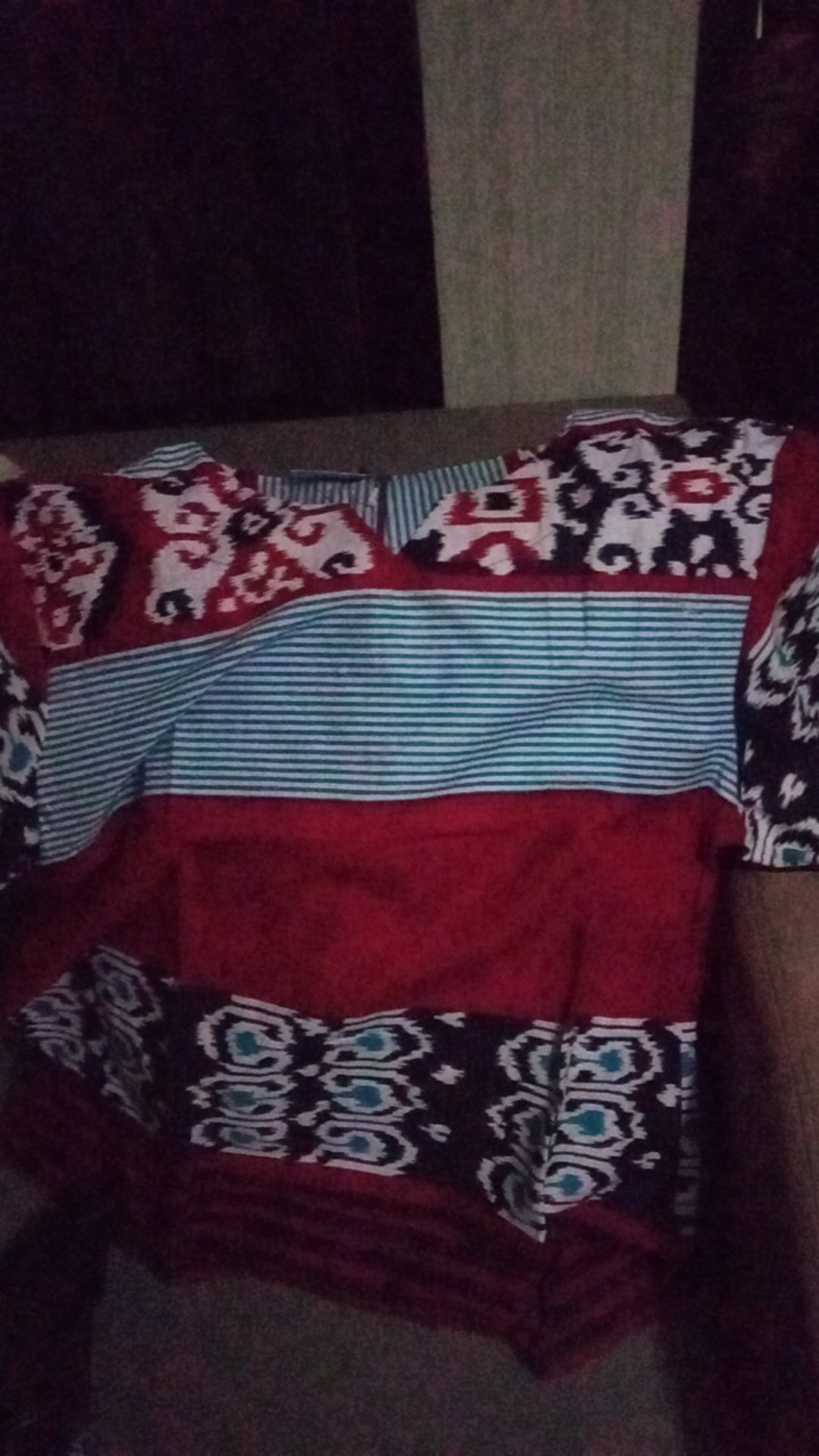 Atasan Batik Wanita Motif Tenun Songket Ceria - Blouse Batik Wanita Modern - S M L Xl Xxl 3l 4l 5l