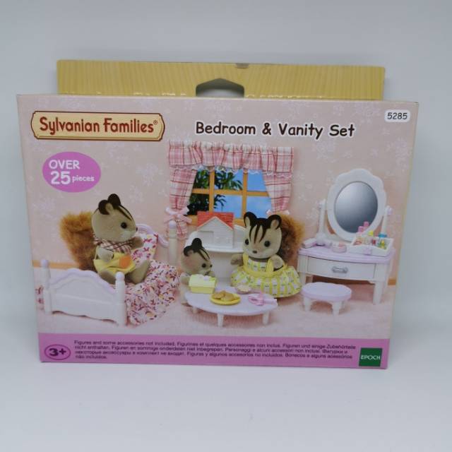 sylvanian families bedroom and vanity set