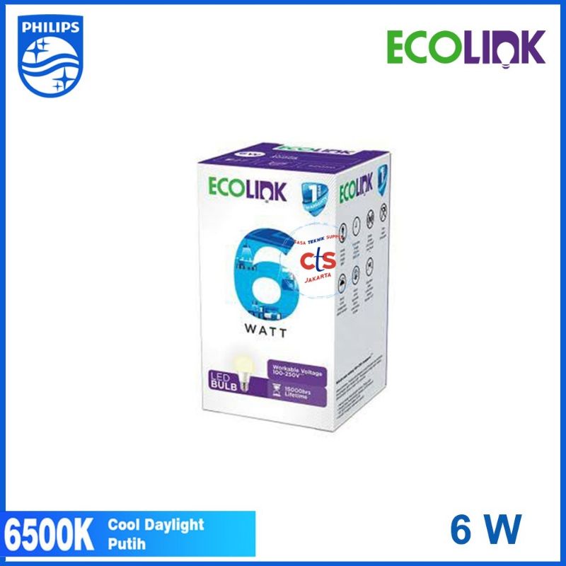 Lampu LED ECOLINK 6 Watt Putih