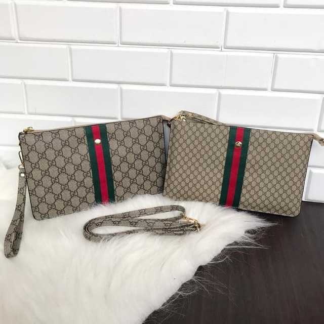Clutch gucci / clutch gucci 2 ruang / clutch unisex / clutch gucci bisa selempang