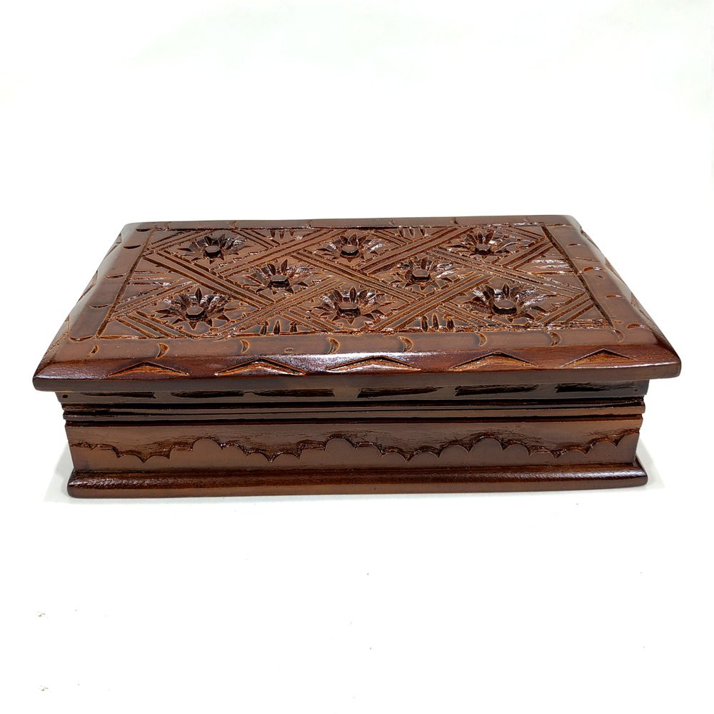 Kotak Box Peti Kayu Jati Ukir an Klasik Tempat Perhiasan Pernak Pernik