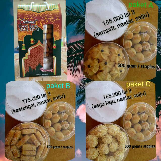 

Kue Lebaran Paket isi 3 stoples @500 gram