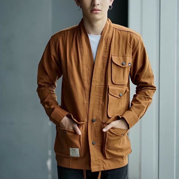 ( ORIGINAL WOLV KIMONO ) JAKET SEMI PARKA / JAKET TRUCKER PRIA / JAKET KEMEJA PRIA