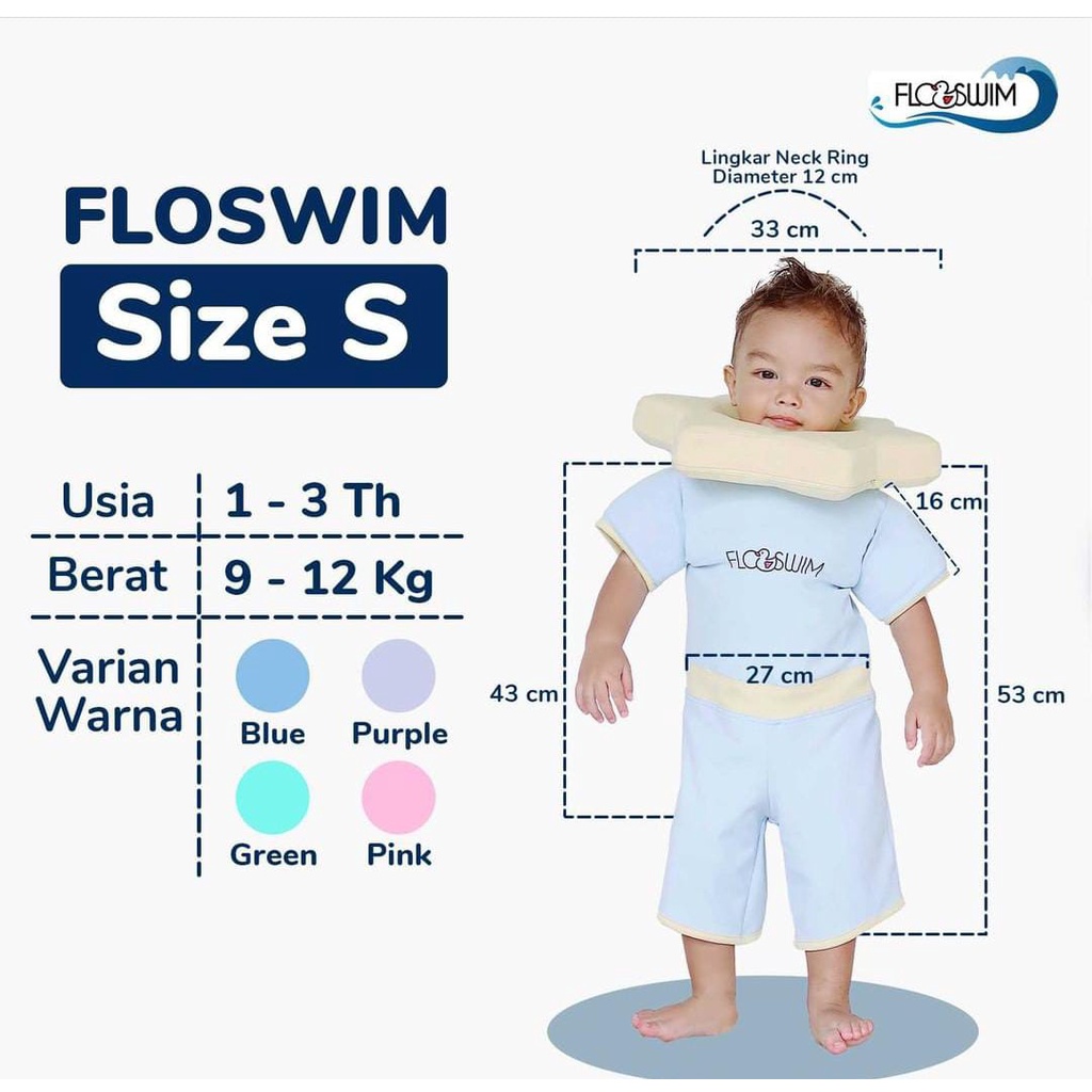 FLOSWIM CUDDLE ME - baju renang anti tenggelam - pelampung anak