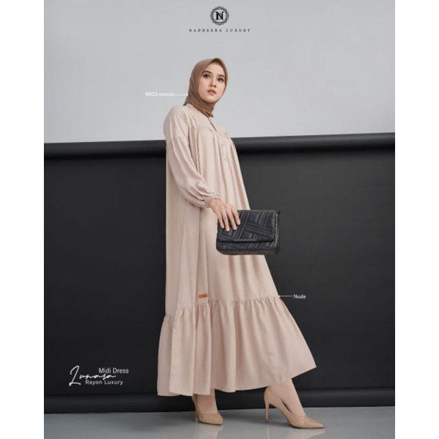 Lunara Midi Dress New by Nadheera Luxury