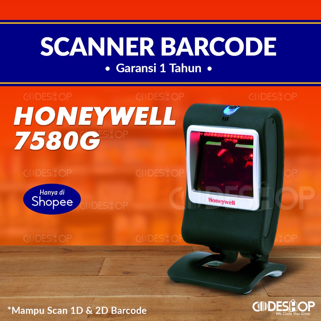 Scanner Barcode Honeywell 7580G 2D Tahan Banting