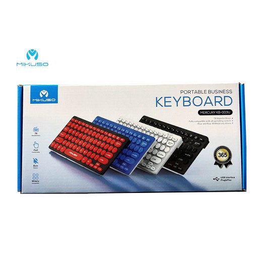 Keyboard Mini Mikuso KB-003U Keyboard PC USB Portable Keyboard Komputer