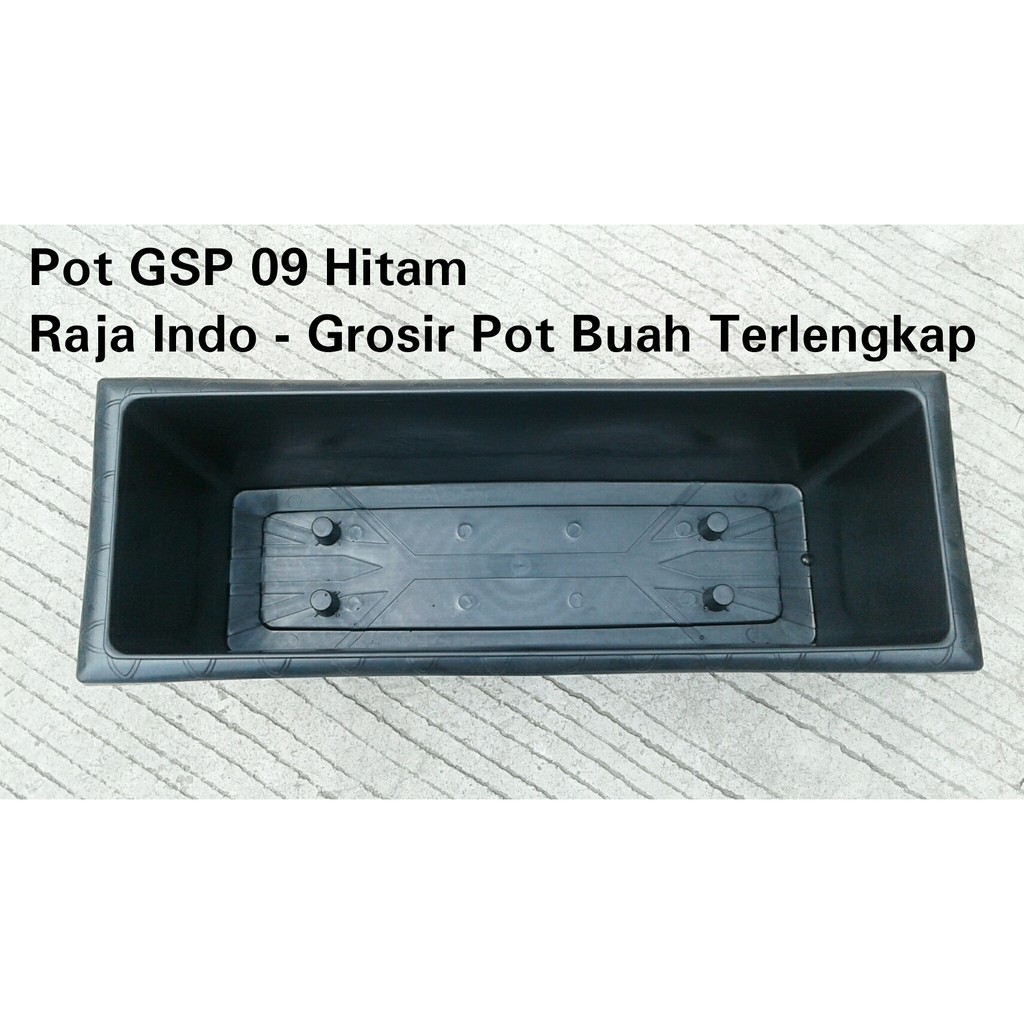 Pot Kotak Gsp 09 Hitam 64cm Pot Panjang 64 Cm Hitam Pot Kotak Hitam