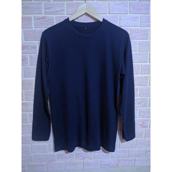 kaos polos Kaos polosan kaos oblong pria wanita lengan panjang