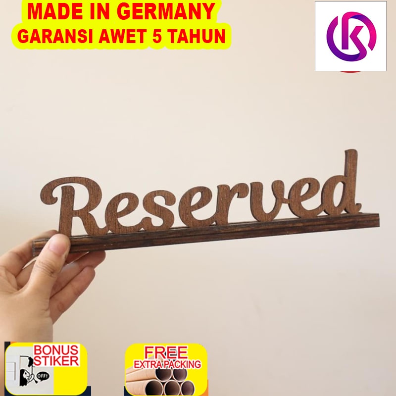 

Grosir Sign Kayu Reserved / Table Sign Reserved