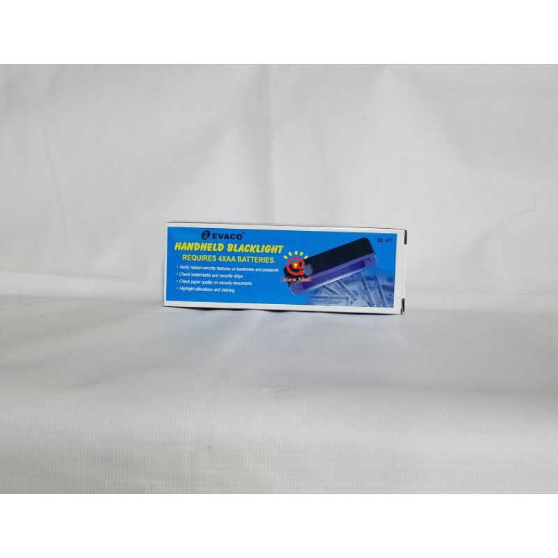 Lampu Uang Baterai 4 watt Set Evaco / Lampu Uv Uang 4 watt Set Evaco