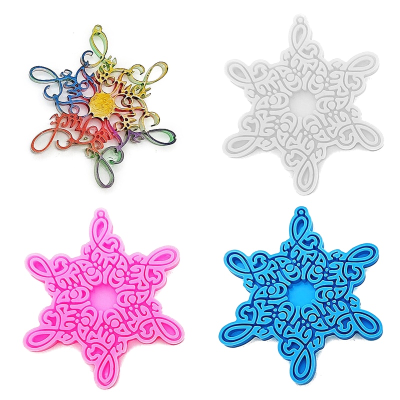 Siy Cetakan Kue / Buah Bentuk Snowflake Natal Bahan Resin