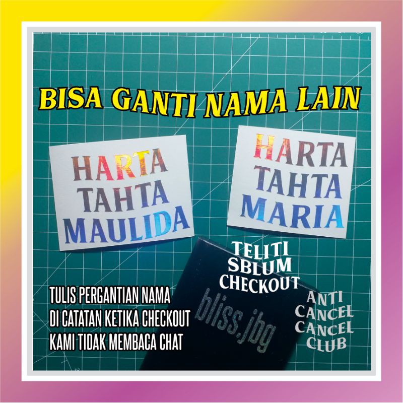  Stiker  Harta Tahta Nama Wanita Shopee Indonesia