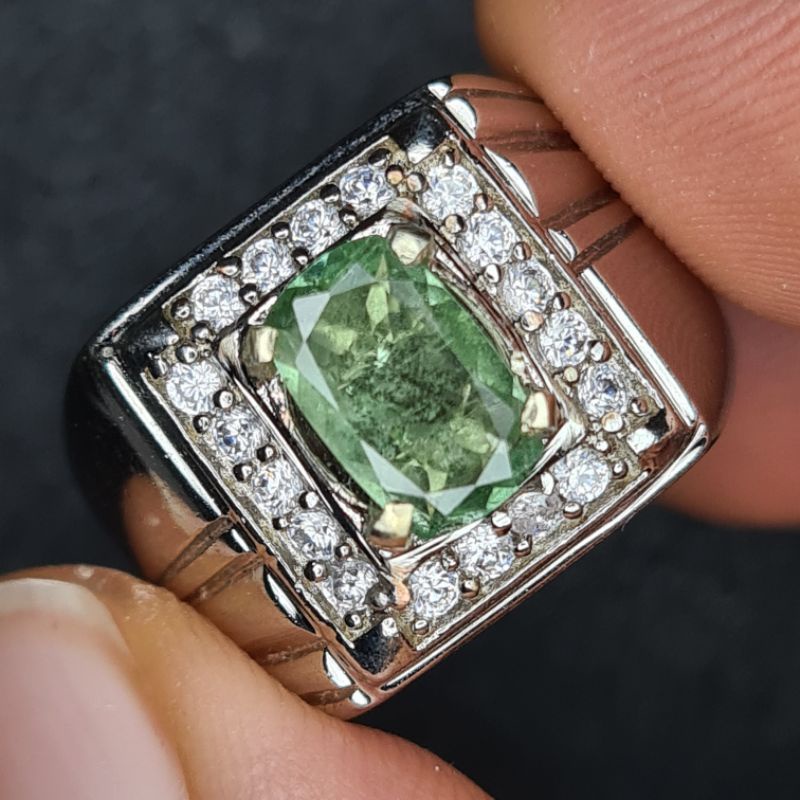 Natural Green Tourmaline 1.10ct Cincin Batu Turmalin Hijau XA013