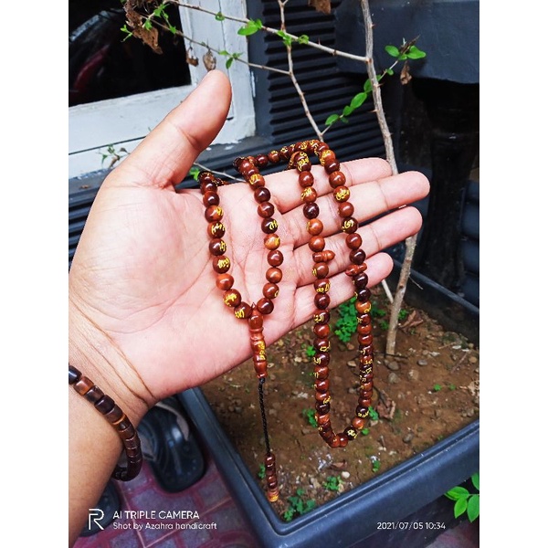 tasbih kaoka koka kaokah futkah 8 mm ukiran rajah Asmaul Husna