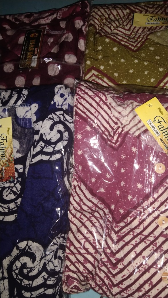 Gamis Batik Super Jumbo Brisby Hartnelly | Kancing Depan | Daster Jumbo