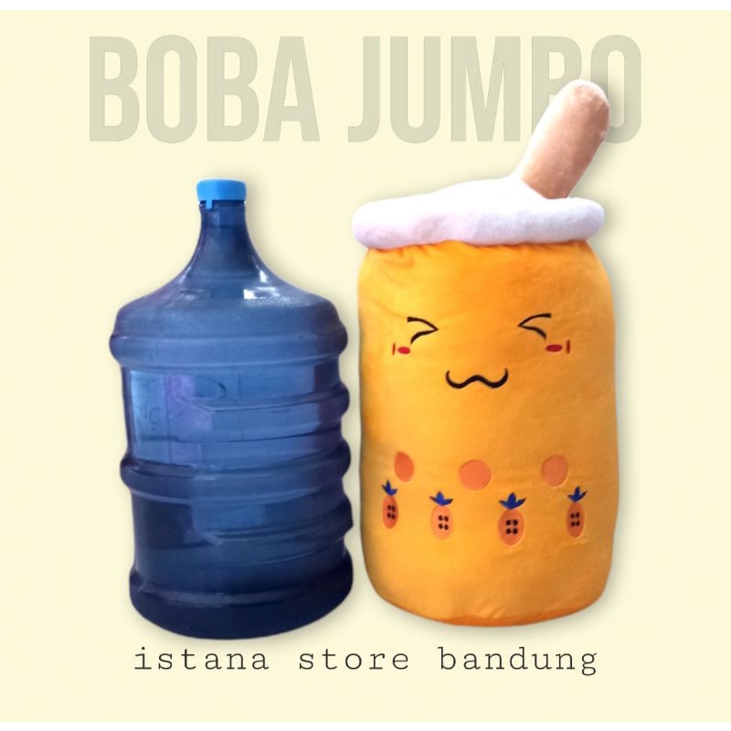 Boneka Boba Jumbo Lucu Lembut Cangkir Milk Tea Bahan Yelvo 50 cm Label SNI Murah Viral