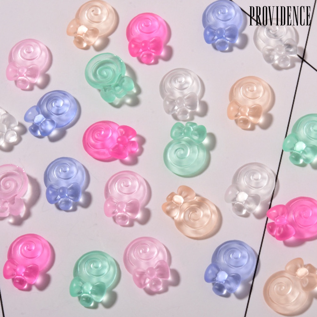 Providence 20pcs / Set Berlian Imitasi Transparan Motif Kartun Warna Permen Untuk Aksesoris Nail Art