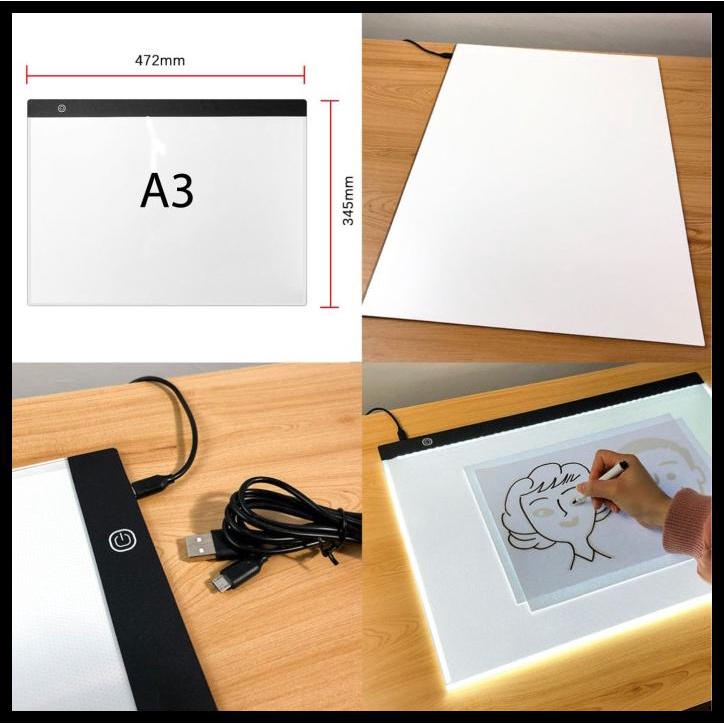 

TERBARUU!! Tracing Board LED A4 A3, Papan Jiplak Light Pad Gambar Drawing TERLARIS
