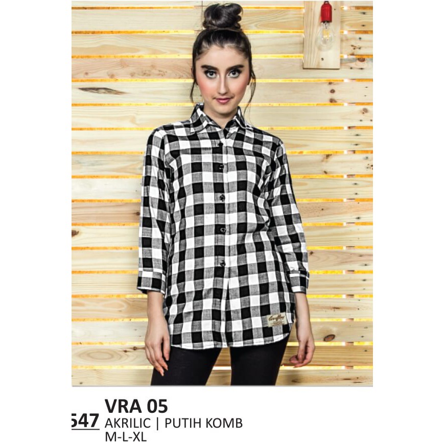 Grosir Dress / Kemeja Kasual Wanita - VRA 05 PUTIH