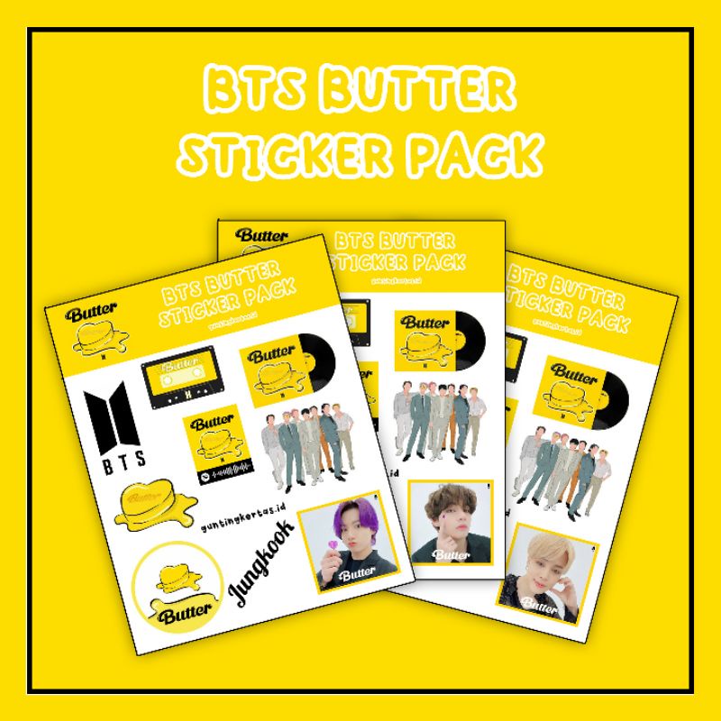 K-POP BTS BUTTER STICKER PACK / BTS BUTTER STICKER / STICKER BTS BUTTER / BTS BUTTER