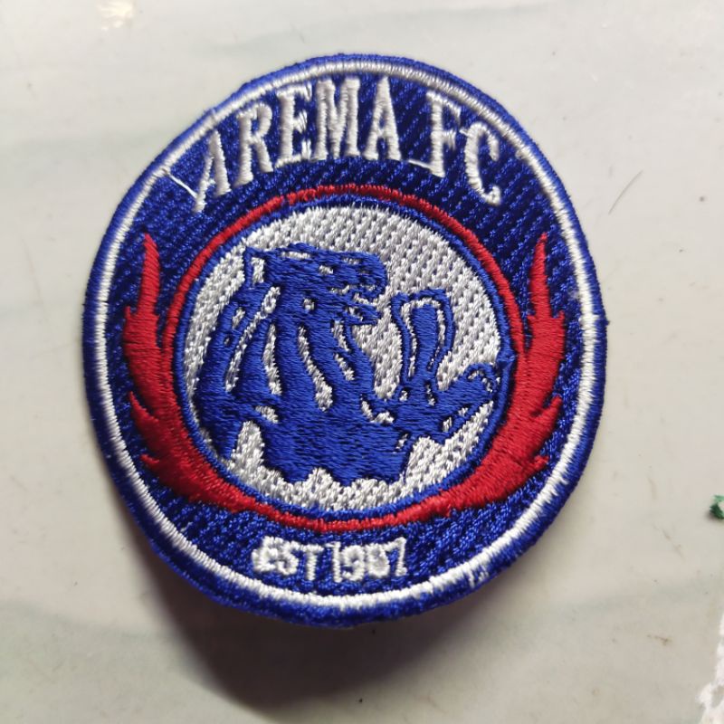 emblem patch bordir arema fc logo baru