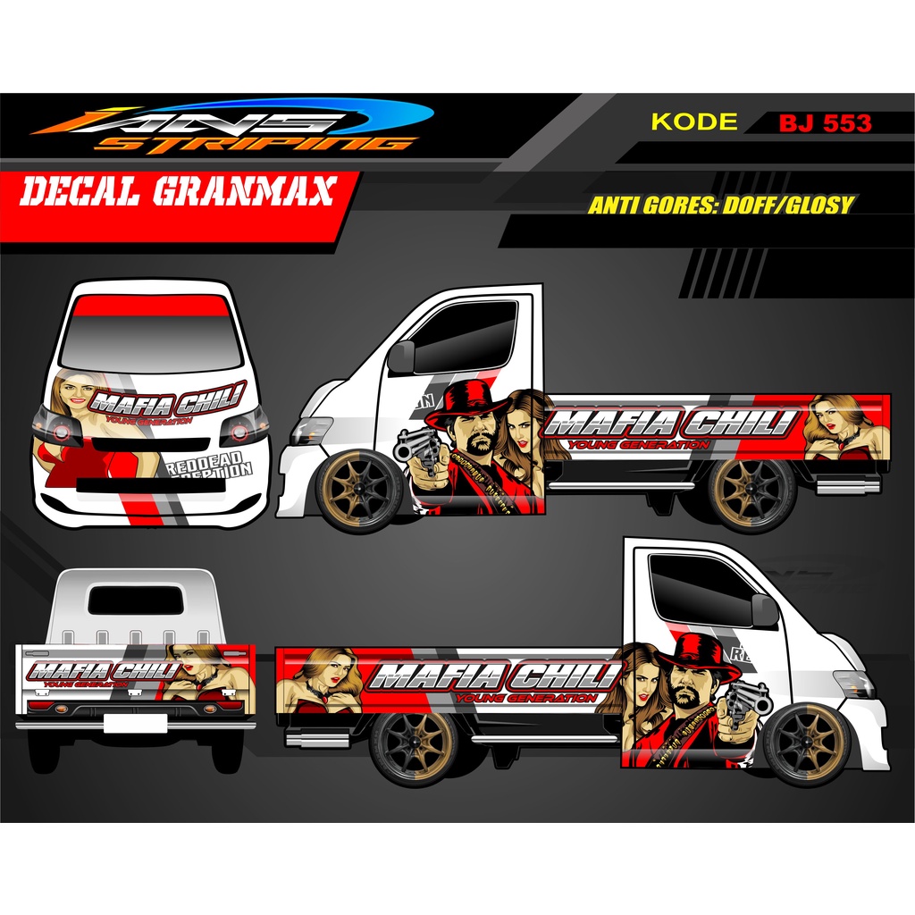 STIKER MOBIL GRANMAX PICK UP / DECAL GRANMAX CARRY L300 / STICKER MOBIL PICK UP