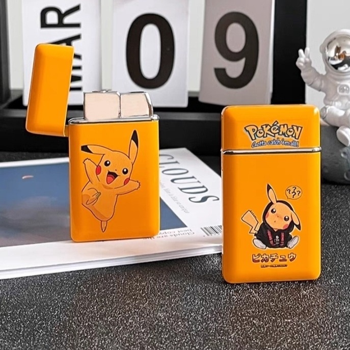 mancis korek api bara gas lighter lucu motif pokemon kartun supreme