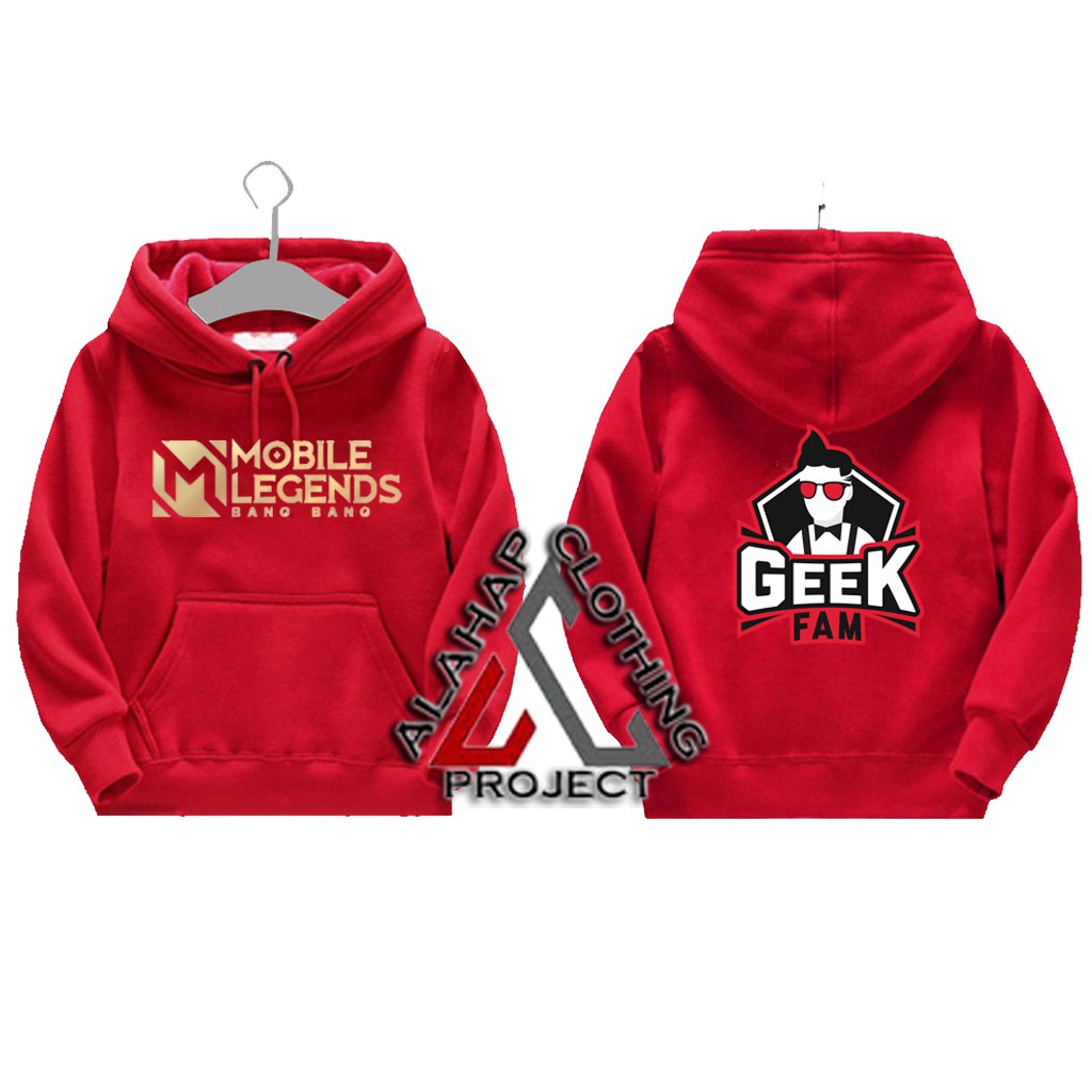 JAKET ANAK SWEATER HOODIE ANAK MOBILE LEGEND MOBILE LEGENDS BANG BANG GEEK FAM