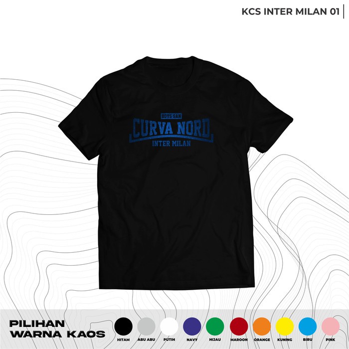 Kaos Bola Soccer Intermilan FC Curva Nord Katun Sablon