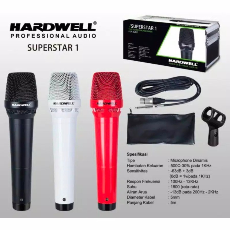 Hardwell Mic Kabel Superstar 1S Original - Microphone Kabel Hardwell Superstar 1 S