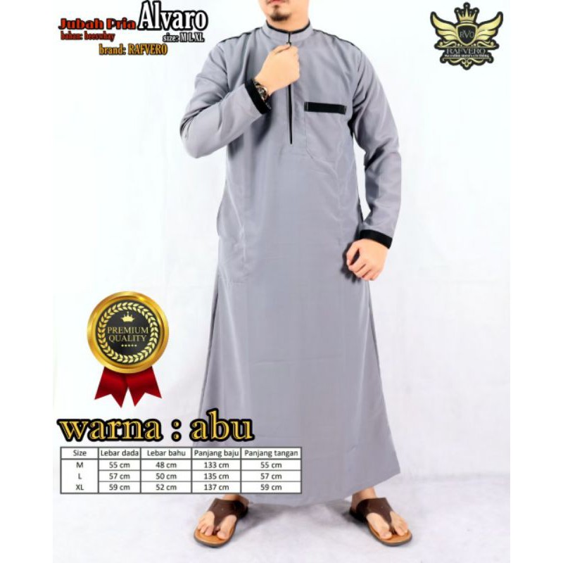 jubba gamis cowok Alvaro original brand