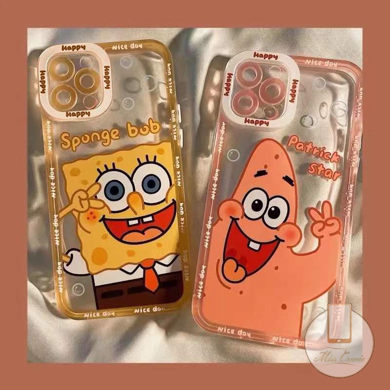 cartoon spongebob patrick star soft case compatible for iphone 11 7 8 plus xr x 6 6s plus se 2020 xs