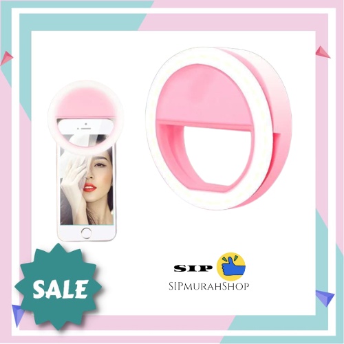 PHONE RING LIGHT LED SELFIE. LAMPU RING LED PORTABLE SELFIE HP UNIVERSAL / Lampu SELFIE ring light mini untuk HP lampu selfi ringlight LED