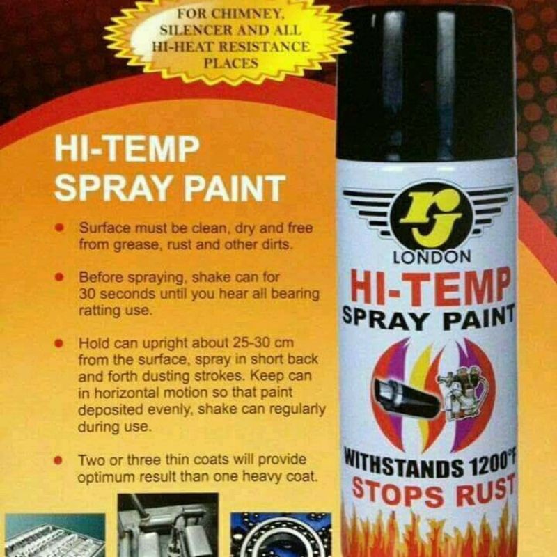 Cat Semprot RJ Hi-temp Black 400 cc pilox pilox