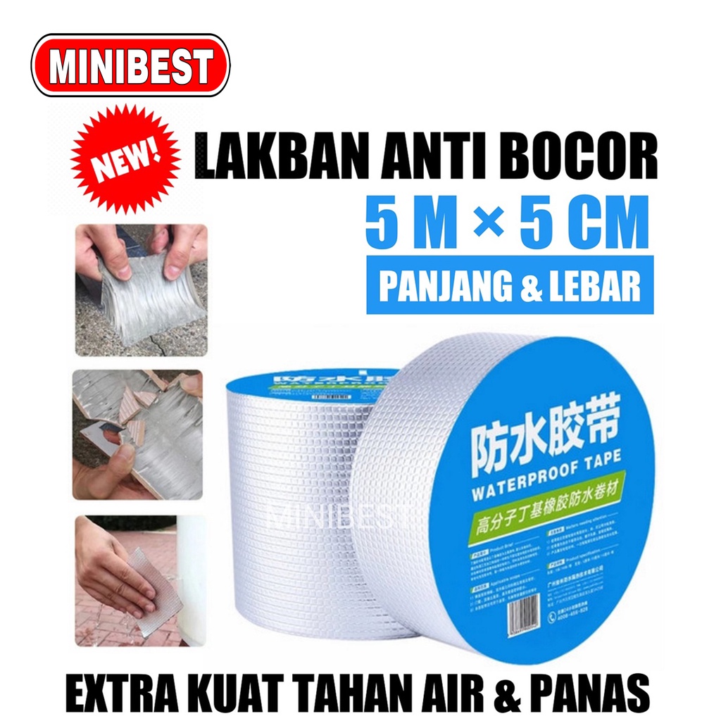 [MB] Lakban Super Kuat - Lakban Anti Bocor Anti Air Aluminium Foil Butyl 5m x 5cm